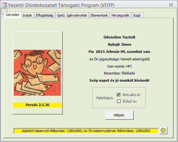 Vezetői Döntéshozatalt Támogató Program (VDTP)
